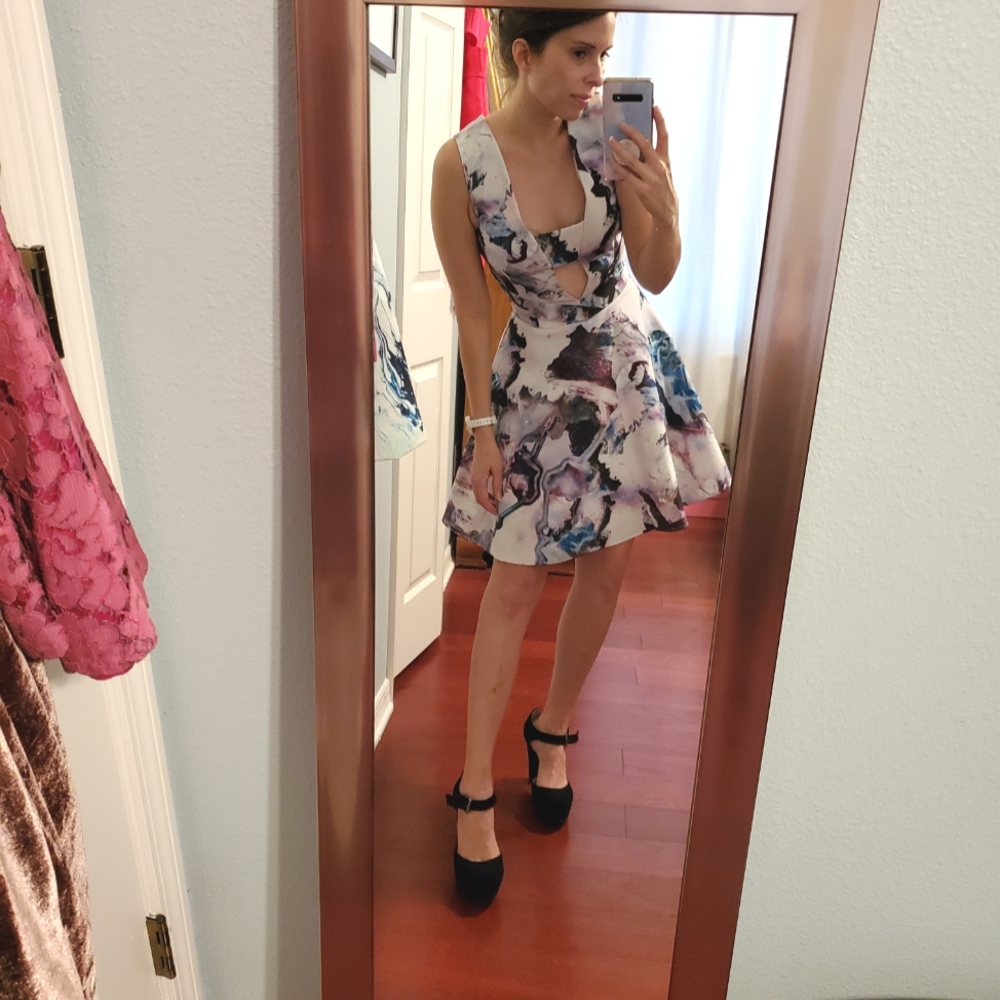 Beautiful StyleStalker purple iridescent abstract print XXS